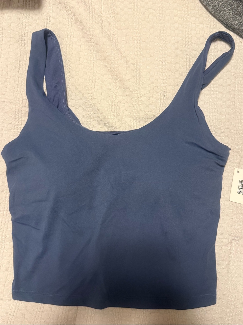 Women's Scoop Neck Cropped Tank Top - Blue